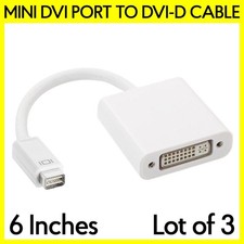 3PCS Mini DVI to DVI Adapter Monitor Cable Connector Converter for MacBook iMac picture