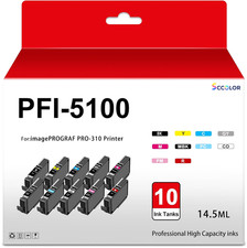 PFI5100 Series Ink Cartridge 10-Pack for Canon imagePROGRAF PRO-310 Lucia Pro II picture