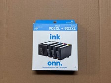 Hp Compatible NEW Onn INK Black 902XL + Color 902XL (ALL 4 XL) picture