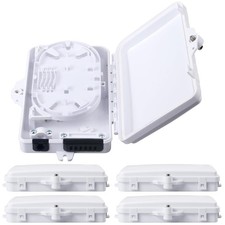 5-Pack 4 Core FTTH Fiber Distribution Enclosure, Fiber Optical Terminal Split... picture