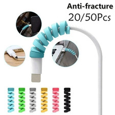 Silicone Charging Cable Protectors Spiral Cord Saver USB Phone Wires picture