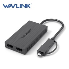 Wavlink USB 3.0 to Dual HDMI Adapter, Dual 2K Display, Type-A/C, Windows & Mac picture