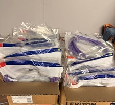 Leviton Atlas-X1 Cat6A Shielded RJ-45 Patch Cable 15ft Purple 6AS10-15V 40 pcs  picture