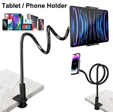 Universal Gooseneck Tablet Phone Holder,Mount Stand Flexible Bed Desk Table Clip picture