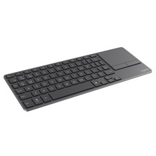 Black Portable Wireless Keyboard Touchpad Multi-Device HTPC PC TV Mac picture