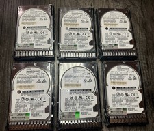 6x HPE 300GB 10K SAS 12G 2.5” HDD EG0300JEHLV Caddy ~629 Hrs TESTED picture