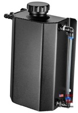 Coolant Overflow Tank, Aluminum Radiator Reservoir Tank, 2L 2 Liters black picture