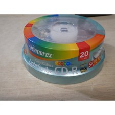 Memorex Cool Colors LightScribe CD-R 52x 700MB 80min 20 Pack Spindle 32025621 picture
