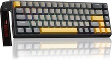 Rapid Trigger Hall Effect Gaming Keyboard, Magnetic Switch, 8KHz,RGB,Grey Yellow picture