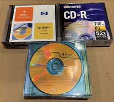 Lot HP DVD+R 4.7 GB and Memorex CD-R 700MB and Verbatim CD-RW 700MB picture
