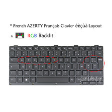 Clavier Français For Dell Latitude 5430 Rugged/ 7330 Rugged Extreme, RGB Backlit picture