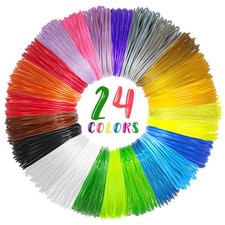 24 Colors 3D Pen PLA Filament Refills 1.75mm Printing Filament 240FT Pack picture