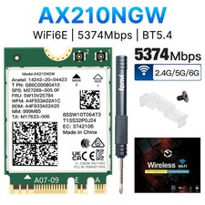 Intel AX210NGW Wireless Card M.2 WiFi 6E Tri-Band 802.11AX BT5.4 Network Adapter picture