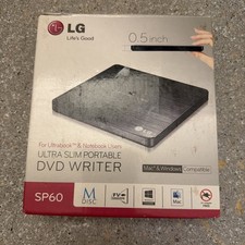 LG SP60NB50 Ultra Slim Portable External DVD Writer USB Mac Windows New Sealed picture
