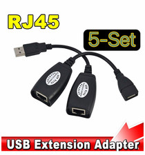 5 Pairs USB Extension Ethernet RJ45 Cat5e/6 Cable Adapter Extender Over Repeater picture
