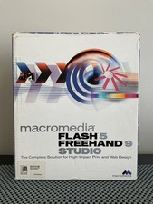 Macromedia Flash 5 Freehand 9 Studio Windows Big Box Complete picture
