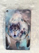 FUYOCWE 10.1 Inch Universal Tablet Case Cover Wolf Dreamcatcher Stand Folio PU picture