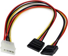 Startech 1ft LP4 to 2x SATA Power Adapter Cable picture