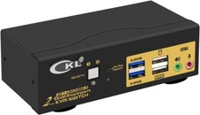 CKL Port USB 3.0 KVM Switch Dual Monitor DisplayPort 1.4 4K@144Hz 8K@8K@30Hz picture