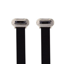 90 Degree Micro USB2.0 Male to Micro USB Male 5Pin Ultra Slim Flat Data Charg... picture