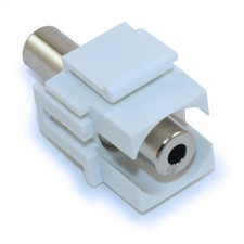 Keystone Jack Insert/Coupler Type: Stereo 3.5mm Audio  Coupler Type  White picture