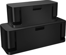 Neat & Tidy: 2 Pack Cable Management Boxes - Modern Solution for Electronics picture