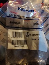 Lot Of 10 Hellermann Tyton RJ45FC6AS Cat 6a Shielded Modular Jack Stainles Steel picture