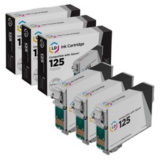 Reman Ink Cartridge Replacement for Epson 125 ( Black , 3-Pack ) picture