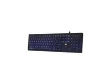 ADESSO AKB-139EB Black USB Wired Standard Large Print Illuminated Desktop Keyboa picture