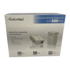 Actiontec Powerline Network 2 Single Port Adapter Kit 500 Mbps PWR500 picture