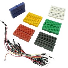 1 Set 6PCS 170 Tie Points Mini Breadboard Kit SYB170 With 65PCS Jumper Cable picture