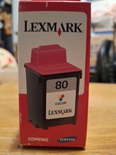 Vintage Lexmark Samsung Compaq Genuine 80 Color Print Ink Cartridge picture