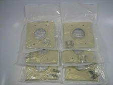 Midlite 2GIV Ivory 2-Gang Wireport for Audio/Video/Data Cables - Lot of 6 - NEW picture
