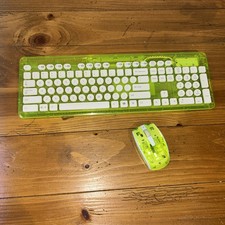 Wireless PC Mac Keyboard Rock Candy Neon Green 904-005 /,Mouse 904-002 No Dongle picture