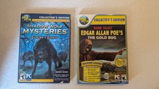 Big Fish Games PC DVD-ROM Lot of 2 Shadow Wolf Mysteries Dark Tales The Gold Bug picture