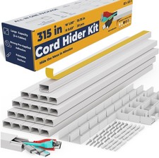 White Paintable Cord Hider Raceway Kit, 315