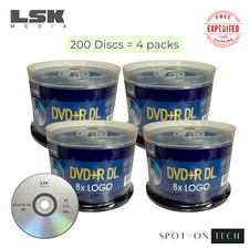 200 LSK DVD DVD+R DL 8x Dual Double Layer Logo 8.5GB 240Min - Dup hp Grade A picture