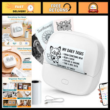 Portable Bluetooth Thermal Printer - 203 DPI Inkless Mini Label Maker, Rechargea picture