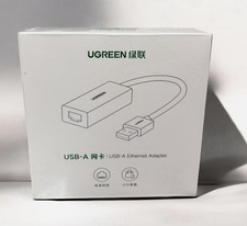 Ugreen USB 2.0 Ethernet Adapter 30305 Portable White RJ-45 Female 1:1 Split picture