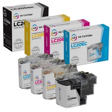 LD Comp Ink Cartridge for Brother LC20 4PK: 1 LC20EBK,1 LC20EC,1 LC20EM,1 LC20EY picture