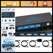 8K KVM Switch for 2 Computers, 1 Monitor, DisplayPort, 4K 120Hz Support picture