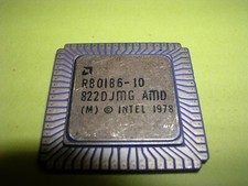 Advanced Micro Devices (AMD) R80186-10 (80186) 16-Bit Microprocessor / CPU - 2/3 picture