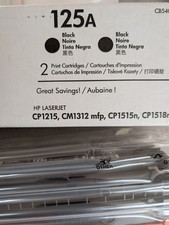 Genuine HP 125A Black Toner Cartridges Dual Pack CB540AD NEW picture