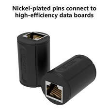 RJ48 Connectors Networking Extender Ethernet Cable Black RJ50 10P10C Adapter picture