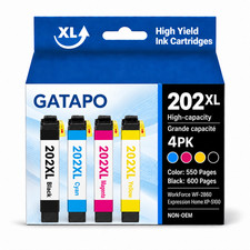 202XL Ink (4PK Black/Cyan/Magenta/Yellow) Replacement for Epson XP-5100 WF-2860 picture