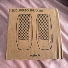 Logitech S120 2.0 Wired Computer Speakers 3.5mm Volume Control AC Black picture