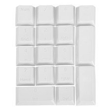 17 Key PBT Keycap Set Mechanical Numeric Keypads for Keyboard White picture