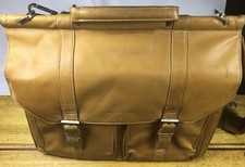Vtg Kenneth Cole New York Leather Messenger Madmen Crossbody Bag Briefcase picture