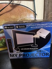  Portable Mini LED Projector w/ Remote, Wi-Fi Bluetooth, 16ft inflatable screen  picture