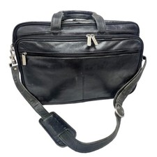 Heritage Leather Briefcase Messenger Bag Laptop Case Travel Bag PATINA BLACK picture
